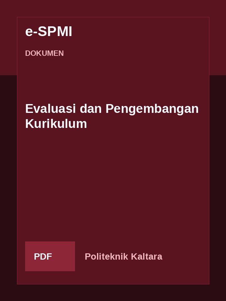 Cover Evaluasi dan Pengembangan Kurikulum