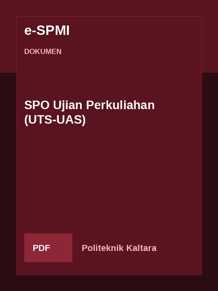Cover SPO Ujian Perkuliahan (UTS-UAS)