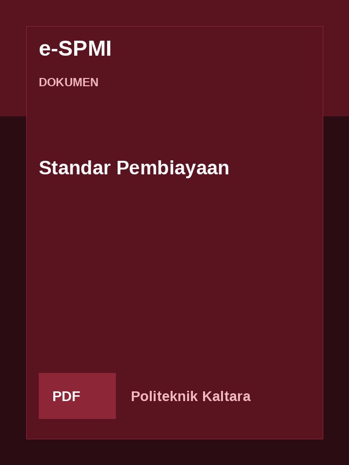 Cover Standar Pembiayaan