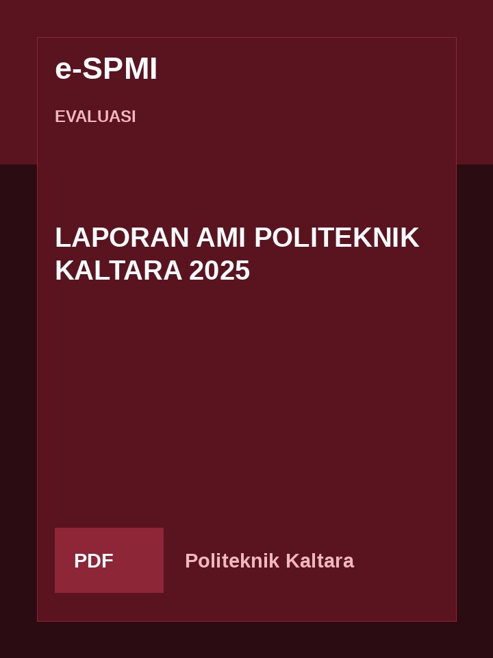 Cover LAPORAN AMI POLITEKNIK KALTARA 2025
