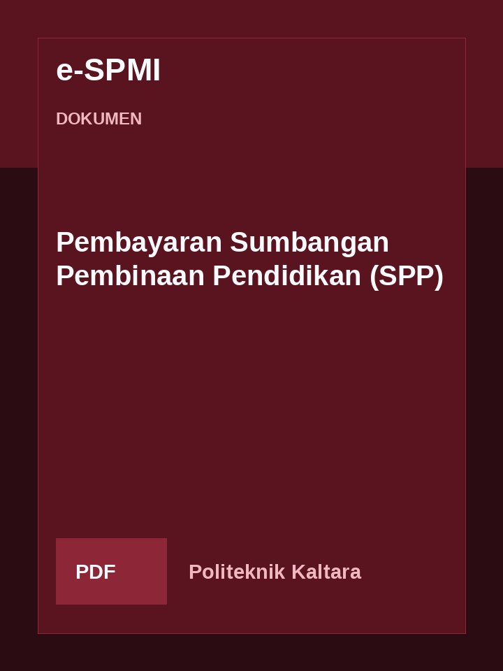 Cover Pembayaran Sumbangan Pembinaan Pendidikan (SPP)