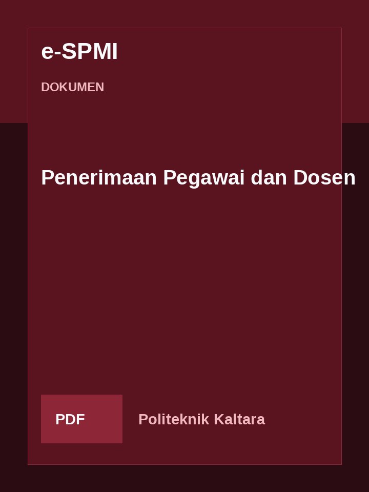 Cover Penerimaan Pegawai dan Dosen