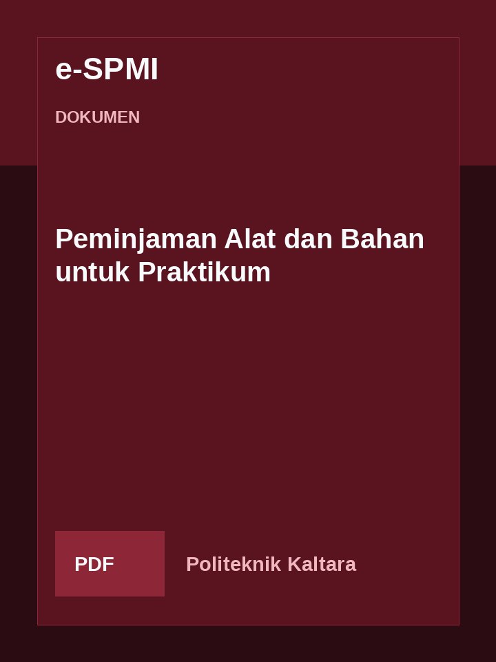 Cover Peminjaman Alat dan Bahan untuk Praktikum
