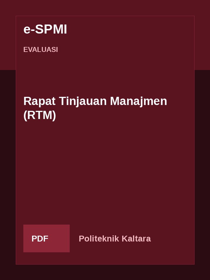 Cover Rapat Tinjauan Manajmen (RTM)