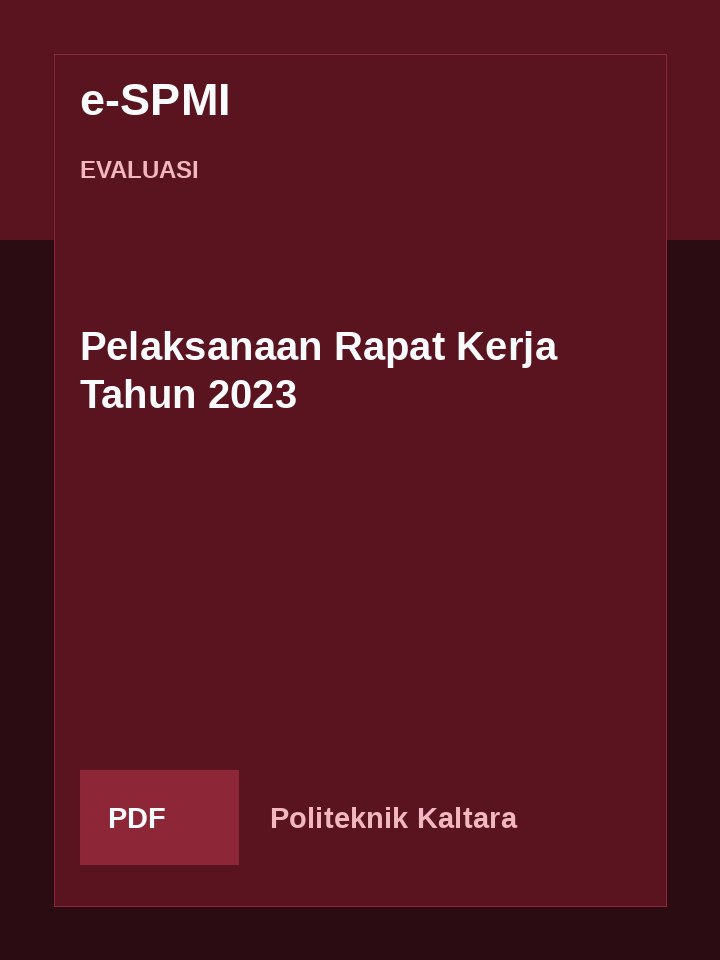 Cover Pelaksanaan Rapat Kerja Tahun 2023