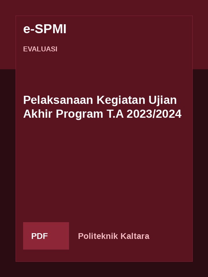 Cover Pelaksanaan Kegiatan Ujian Akhir Program T.A 2023/2024