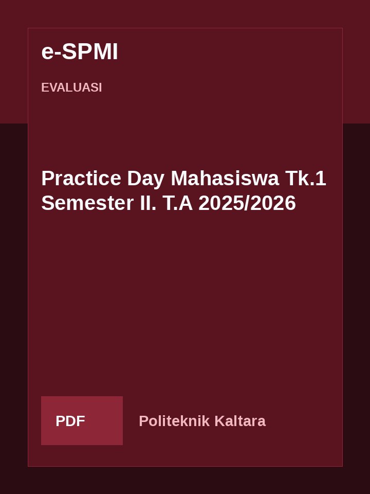 Cover Practice Day Mahasiswa Tk.1 Semester II. T.A 2025/2026