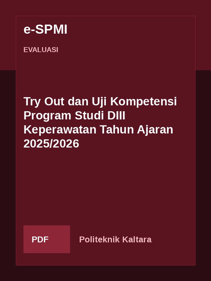 Cover Try Out dan Uji Kompetensi Program Studi DIII Keperawatan Tahun Ajaran 2025/2026