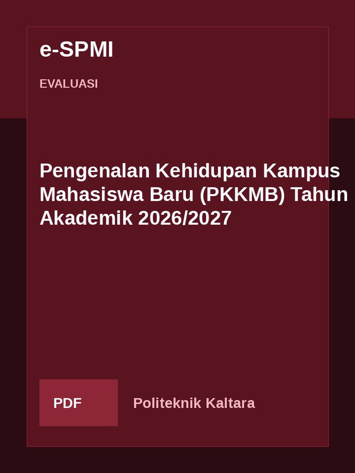 Cover Pengenalan Kehidupan Kampus Mahasiswa Baru (PKKMB) Tahun Akademik 2026/2027